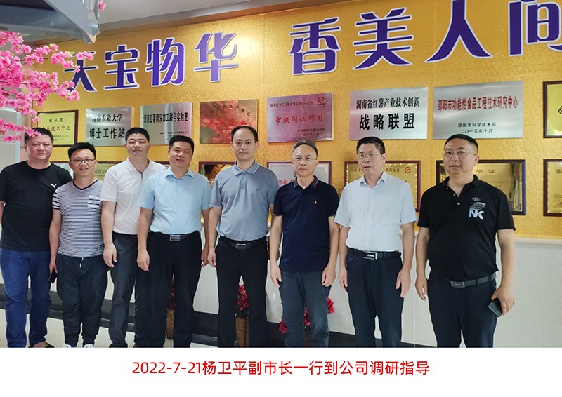 楊衛(wèi)平副市長一行到公司調(diào)研指導(dǎo)